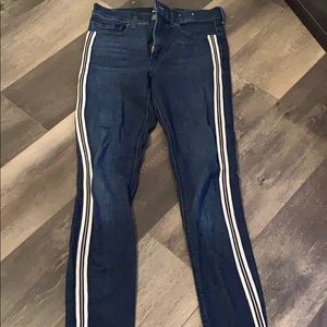 Express jeans with stripe detail